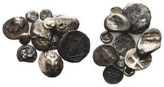 Mixed silver lot from Cydonia, Knossos, Phaistos, Lydia, Elaia, Kyme Kydonia and Itanos. 11 coins