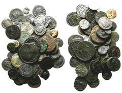 Mixed bronze lot from Rome, includes Severus II, Procopius, Helena, Delmatius, Magnus Maximus, Fausta, Vetranio, Aelia Flacilla, Flavius Victor, Eudoxia and Marcian. 57 coins