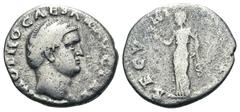 Otho AR Denarius. Rome, AD 69. IMP M OTHO CAESAR AVG TR P, bare head right / SECVRITAS P R, Securitas draped, standing left, holding wreath and sceptre. RIC 8. 2.98g, 18mm, 7h. Good Fine.