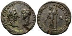 Macrinus and Diadumenian Æ26 of Marcianopolis, Moesia Inferior. AD 218. P. Fu... Pontianus, legatus consularis. AY K OΠEΛ CEV MAKPEINOC K M OΠEΛ ANTΩNEINOC, laureate head of Macrinus right, facing bar