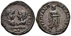 Gordian III, with Tranquillina, Æ25 of Anchialus, Thrace. AD 238-244. AYT K M ANT ΓORΔIANOC AVΓ CABTPANKYΛΛINA, laureate, draped, and cuirassed bust of Gordian right, facing draped bust of Tranquillin