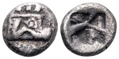 Lycia, Phaselis AR Triobol. Circa 530-500 BC. Prow of galley right, decorated as forepart of boar / Divided incuse square. Cf. SNG von Aulock 4390 (stater); SNG Copenhagen -. 2.72g, 12mm. Near Very Fi