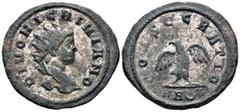 Divus Nigrinian, son of Carinus, BI Antoninianus. Rome, AD 284. DIVO NIGRINIANO, radiate, youthful head right / CONSECRATIO, eagle standing facing with wings spread, head turned to left; KAA in exergu