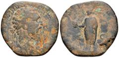 Didius Julianus Æ Sestertius. Rome, AD 193. [IMP CAES M] DID [S - EVER IVLIAN AVG], laureate head right / [RECTOR ORBIS], Didius Julianus, bare-headed, togate, standing left holding globe and volumen;