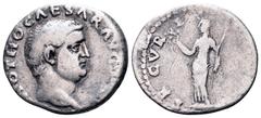 Otho AR Denarius. Rome, AD 69. [IMP M OTHO] CAESAR AVG [TR P], bare head right / SECVR[ITAS P R], Securitas draped, standing left, holding wreath and sceptre. RIC 8. 2.85g, 19mm, 6h. Near Very Fine, l
