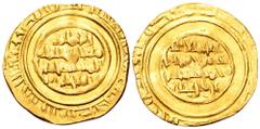 Fatimid, al-Mustansir billah (AH 427-487/AD 1036-1094 ), AV Dinar. AH 441, al-Mansuriya mint. Nicol's type A3, but unrecorded date for this mint (cf. Nicol 2208). 3.95g, 23mm, 4h. Crude Zirid style, b