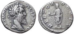 Didius Julianus AR Denarius. Rome, AD 193. IMP CAES M DID IVLIAN AVG, laureate head right / RECTOR ORBIS, Didius Julianus, togate, standing left, holding globe in outstretched right hand and roll in l