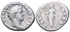 Otho AR Denarius. Rome, 15 January-8 March AD 69. IMP M OTHO CAESΛR AVG TR P, bare head right / SECVRITAS P R, Securitas, draped, standing left, holding wreath in right hand and cradling sceptre in le