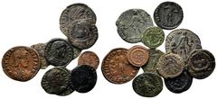 Large Lots Lot of 11 Late Roman Imperial Æ Coins. Includes Jovian, Valens, Gratian. Lot sold as seen - no returns.
