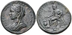Plautilla Ӕ33 of Aegeae, Cilicia. Dated CY 248 = AD 228-229. ΘOVΛOVIAN ΠΛAVTIΛΛN CԐB, veiled, diademed and draped bust left / CEVHPIANΩN A AIΓEAIΩN, goddess seated left (Ecllesia or Agonothesia?), hol