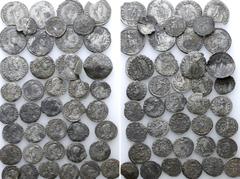 Large Lots Late Roman Hoard of 12 AR Miliarenses and 28 AR Siliquae. Found in Hampshire over several days in August 2014 (PAS ref.: GLO-9D7F36), with further finds being made in the same area between 