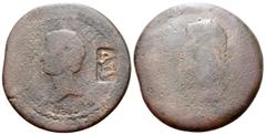 Roman Provincial Tiberius, as a member of the Imperial family, Ӕ As or Dupondius of Hippo Regius, North Africa. 6-5 BC. Fabius Africanus, proconsul. [CLAVDI]O N[ERONI HIPPONE LI]BE[RA], bare head of T