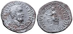Roman Imperial Pertinax Fourrée Mule Denarius. Uncertain mint, after AD 192. IMP CAES P HELV PERTIN AVG, laureate head right / SECVR ORB P M TR P XIIII COS VII, Securitas seated left on throne, holdin