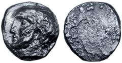 Greek Etruria, Lucca(?) AR 5 Units. Circa 325-300 BC. Bearded and laureate head left, [Λ behind] / Blank. Cf. EC I, 3; HN Italy 96; SNG France 84 (Ateliers incertains). 9.80g, 21mm. Very Fine. Extreme
