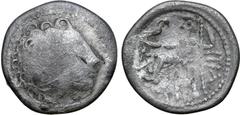 The Prof. Hermann Lanz Collection Celts in Eastern Europe AR Drachm. Philip III Type. Circa 3rd - 2nd century BC. Celticised head of Herakles to right wearing lion skin headdress / Stylised Zeus Aëtop