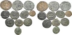 Large Lots Lot of 11 Late Roman Imperial Æ Coins: Includes Jovian, Valens, Gratian. Lot sold as seen - no returns. From the Paul Munro-Walker collection.