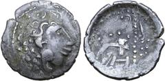 The Prof. Hermann Lanz Collection Celts in Eastern Europe AR Drachm. Philip III Type. Circa 3rd - 2nd century BC. Celticised head of Herakles to right wearing lion skin headdress / Stylised Zeus Aëtop
