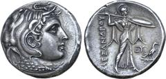 Greek Ptolemaic Kingdom of Egypt, Ptolemy I, as satrap, AR Tetradrachm. Alexandria, circa 311/10 BC. Attic standard. In the name of Alexander III of Macedon. Diademed head of the deified Alexander rig