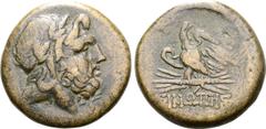 The William Stancomb Collection Paphlagonia, Sinope Æ29. Circa 100-85 BC. Laureate head of Zeus right / Eagle on thunderbolt right, head reversed; ΣINΩΠHΣ below. SNG Stancomb 794 (this coin); SNG BM B