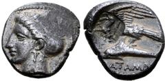 The William Stancomb Collection Paphlagonia, Sinope AR Drachm. Datames, satrap of Cilicia and Cappadocia, circa 370-362 BC. Head of Nymph left, ivy tendril before / Eagle standing to left atop dolphin