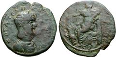 The William Stancomb Collection Pontos, Amisos Æ36. Otacilia Severa, year 277 = AD 245/6. MOTA CEVHPA CEBACTH, diademed and draped bust right / ΑΜΙΣΟΥ ΕΛΕΥΘΕΡΑΣ, Tyche seated left on throne, holding c