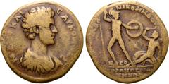 Roman Provincial Commodus, as Caesar Æ 34mm of Pergamum, Mysia. AD 175-176. Kl. Nikomedes, strategos. M ΑVΡ ΚΑΙϹΑΡ ΚΟΜΟΔΟϹ, bare-headed and cuirassed bust right, wearing paludamentum / [ΕΠΙ ϹΤΡΑ ΚΛ] Ν