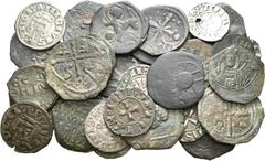 Medieval & World Lot of 30 Coins of the Crusader States. Principality of Antioch: Tancred 1104-1112 folles (11), Roger II 1112-1119 folles (3); County of Edessa: Baldwin II 1098-1118 folles (2); Bohem