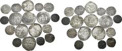 Medieval & World Lot of 18 Medieval European Coins. France: Philippe VI double parisis Dup. 270; Louis XI blanc Dup. 553; Charles VIII karulus Dup. 595-6 (2); French Provincial: Bearn, Catherine blanc