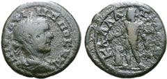 The William Stancomb Collection Moesia, Kallatis Æ 4 Assaria. Philip II, as Caesar, AD 244-247. M IOVΛ ΦIΛIΠΠOC KAI, laureate bust of Philip right / Bonus Eventus standing to left, holding patera over
