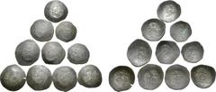 Large Lots Lot of 10 Byzantine BI Aspron Trachy. Lot sold as seen - no returns. From a private UK collection.
