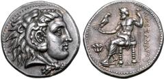 Greek Ptolemaic Kingdom of Egypt, Ptolemy I, as satrap, AR Tetradrachm. In the name and types of Alexander III of Macedon. Memphis, circa 322/1 BC. Head of Herakles to right, wearing lion skin headdre
