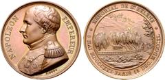 A Collection of Napoleonic Medals France, First Empire. Napoléon I Æ Medal. Commemorating Napoléon's Tomb at St. Helena and the Retour des cendres. Dually dated 5 May 1821 and 15 December 1840. Dies b