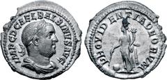 Roman Imperial Balbinus AR Denarius. Rome, AD 238. IMP C D CAEL BALBINVS AVG, laureate, draped and cuirassed bust to right / PROVIDENTIA DEORVM, Providentia standing to left, holding wand over globe a