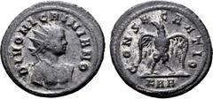 Roman Imperial Divus Nigrinian (son of Carinus) BI Antoninianus. Rome, AD 284. DIVO NIGRINIANO, radiate bust to right / CONSECRATIO, eagle standing facing with wings spread, head turned to left; KAA i