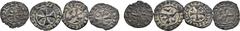 Medieval and World Lot of 4 BI Coins of Cyprus (Lusignan Kingdom) and Republic of Venice for circulation in Cyprus. Lot includes: 1. Crusader States, Cyprus (Lusignan Kingdom). Janus BI Denier. 1398-1