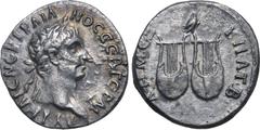 Roman Provincial Trajan AR Drachm of the Koinon of Lycia. AD 98/9. AYT KAIC NЄP TPAIANOC CЄB ΓЄPM, laureate head to right / ΔHM ЄΞ YΠAT B, two lyres; above, owl standing to right. RPC III 2676; BMC 9-