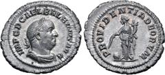 Roman Imperial Balbinus AR Denarius. Rome, AD 238. IMP C D CAEL BALBINVS AVG, laureate, draped and cuirassed bust to right / PROVIDENTIA DEORVM, Providentia standing to left, holding wand over globe a