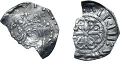 Medieval and World Great Britain, The Angevin Party. Henry AR Fragment Penny. Irregular issue imitating a Stephen I cross moline ('Watford') Type 1. Uncertain mint (Winchester?), 1142-1150. [...]VIRIC