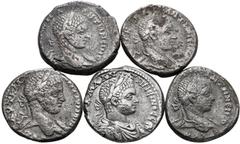 Roman Provincial Lot of 5 Roman Provincial BI Tetradrachms. Lot sold as seen - no returns.
