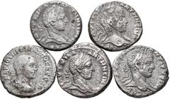 Roman Provincial Lot of 5 Roman Provincial BI Tetradrachms. Lot sold as seen - no returns.