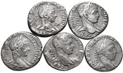 Roman Provincial Lot of 5 Roman Provincial BI Tetradrachms. Lot sold as seen - no returns.