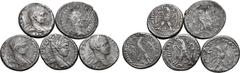 Roman Provincial Lot of 5 Roman Provincial BI Tetradrachms. Lot sold as seen - no returns.