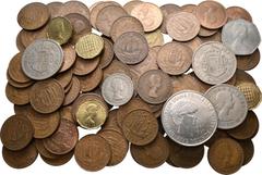 Medieval and World Lot of 108 Great Britain, Windsor. Elizabeth II Various Coins. Includes: 1) 3 x CU-NI 1/2 Crown. 1955, 1957 & 1966. 2) 1 x CU-NI 1 Shilling. 1959. 3) 95 x Æ 1/2 Penny. 4) 1 x CU-NI 
