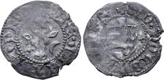 Medieval and World Romania, Moldavia (Principality). Alexandru I cel Bun BI 1 ½ Groats. 1400-1432. [✠ ᙏO]NЄ • ALЄXANDRI, facing bull's head; star above, rosette and crescent flanking / ✠ WD • ᙏOLDAV[I