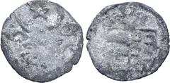Medieval and World Romania, Moldavia (Principality). Alexandru I cel Bun AR 1/2 Groat. 1400-1432. Facing bull's head; star above, rosette and crescent flanking / Shield with three bars to left and fiv