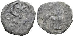 Medieval and World Romania, Moldavia (Principality). Iliaș I BI 1/2 Groat. 1432-1442. Facing bull's head; star above, rosette and crescent flanking / Tamgha-like motif, cross above; all within shield.