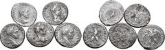 Roman Provincial Lot of 5 Roman Provincial BI Tetradrachms. Lot sold as seen - no returns.