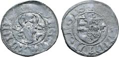 Medieval and World Romania, Moldavia (Principality). Alexandru I cel Bun BI 1 ½ Groats. 1400-1432. [✠ ᙏ]ONЄ ALЄXAND[RI], facing bull's head; star above, rosette and crescent flanking / [✠ WD ᙏO]LDAVIЄ