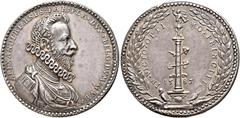ITALIEN. Parma. Alessandro Farnese, 1586-1592 Silbermedaille 1585. Auf die siegreiche Belagerung von Antwerpen durch Alessandro Farnese als Gouverneur der spanischen Territorien in Holland und Belgien