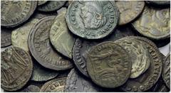 ANCIENT COINS LOTS Roman Empire Diocletianus, 284-305. 8 Billon Antoninianii. 5 Folles. 1 Alexandrian Tetradrachm. Maximianus Herculius, 286-305. 11 Billon Antoninianii. 16 Folles. 2 Alexandrian Tetra